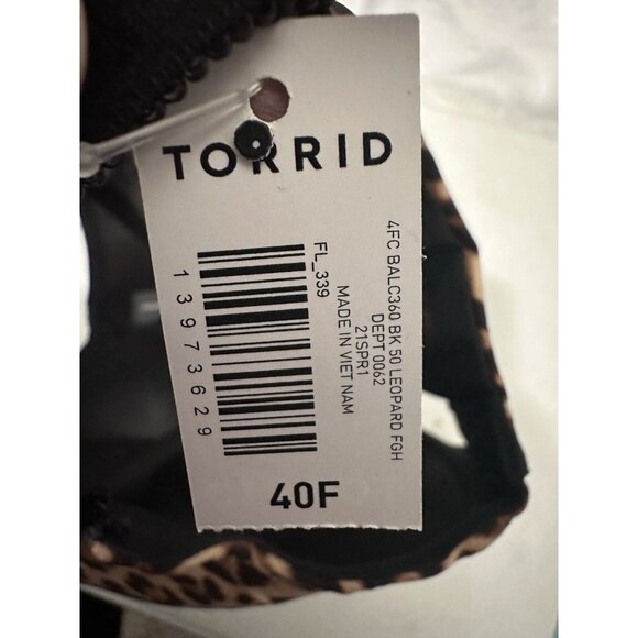 Torrid Cheetah Print Lightly Lined Full Coverage Balconette Bra Size 40F - Picture 3 of 9